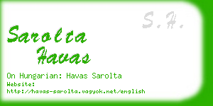 sarolta havas business card